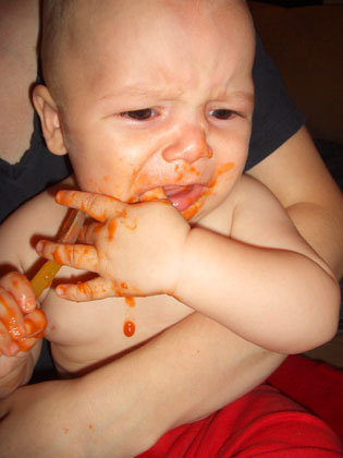 Die 'Möhre' mit ihrer ersten Möhre