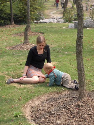 endlich mal im Gras spielen können