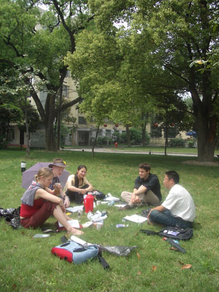 Sprachunterricht im Grünen