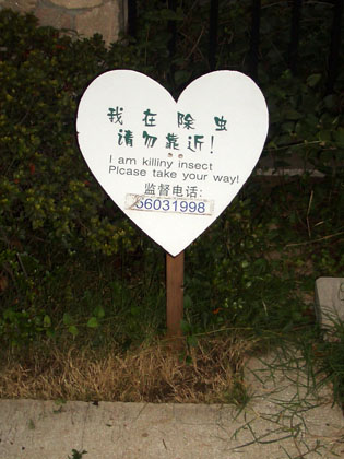 Vorsicht! Ich morde Insekten