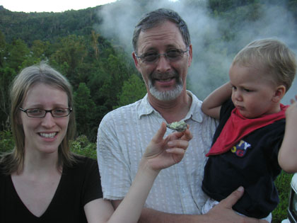 an vulkanischen Schwefelquellen