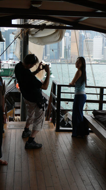 Fotosession auf dem Boot