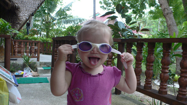 Moritzs Schwimmbrille ist suuper!