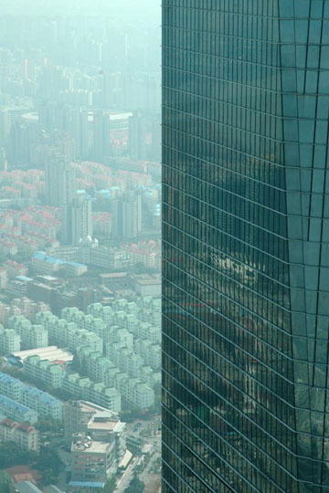 World Financial Tower von der Spitze des Jin Mao aus