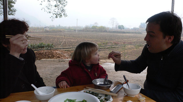 Essen auf dem Bauernhof