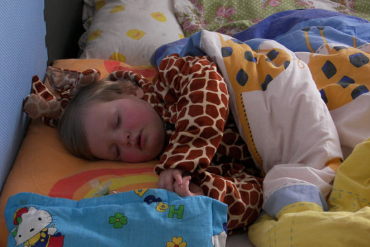 Mittagschlaf im neuen Zuhause