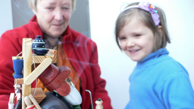 Mia, Oma and the fir tree incense smoke