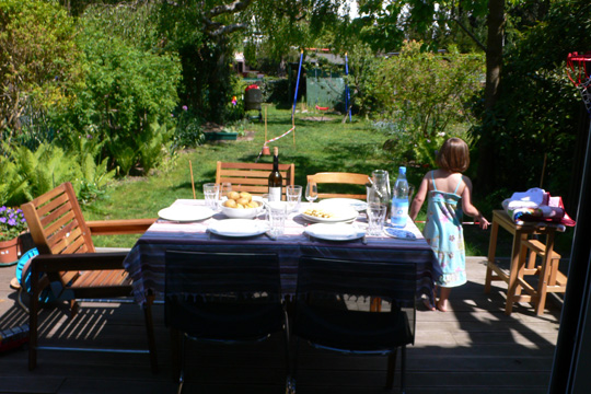 Still life, centered by asparagus