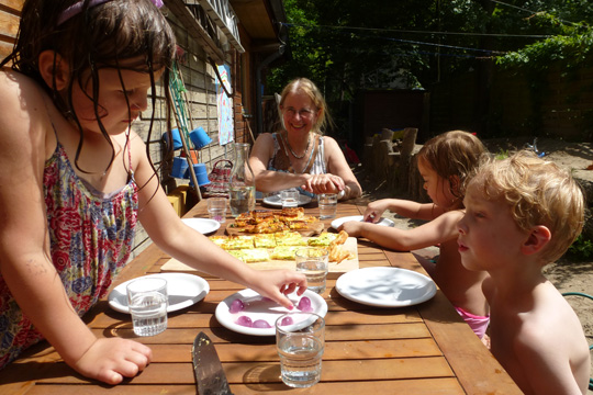 Kinderhaus lunch, summertime